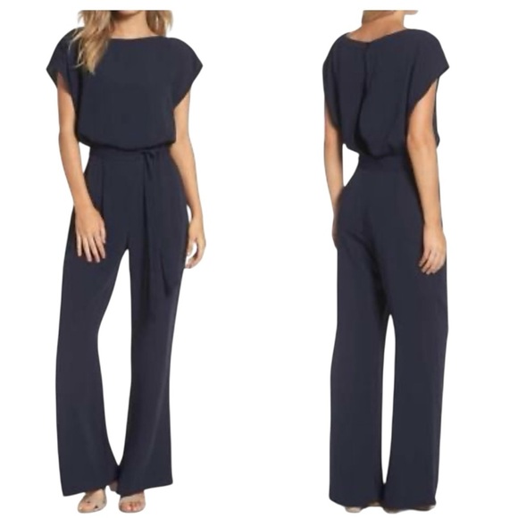 Eliza J Cap Sleeve Jumpsuit Size 6 - Picture 1 of 9